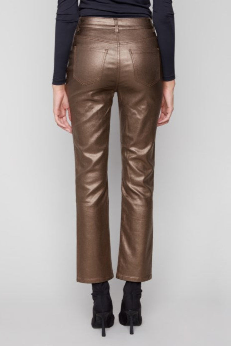 Slim Leg Metallic Pant