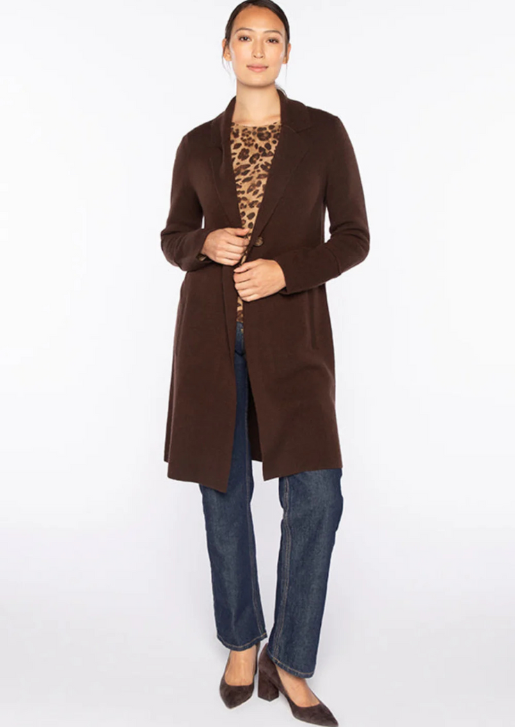 Long Notch Collar Cardigan