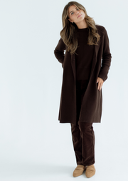 Long Notch Collar Cardigan