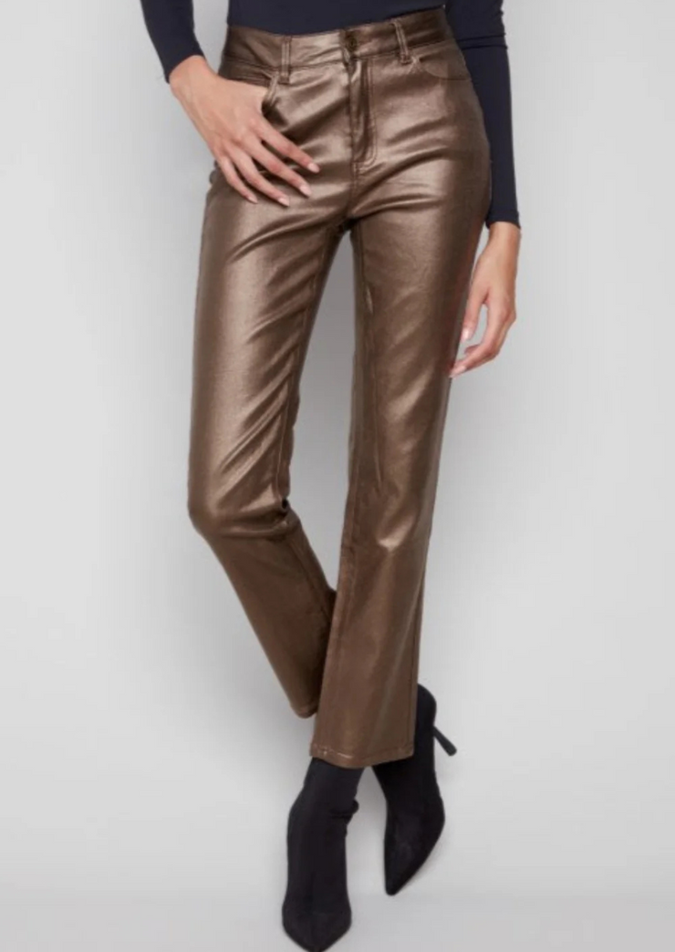 Slim Leg Metallic Pant