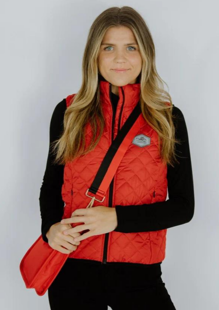 Women's Quilted Vest, Red