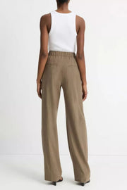 High Rise Pull On Linen Pant