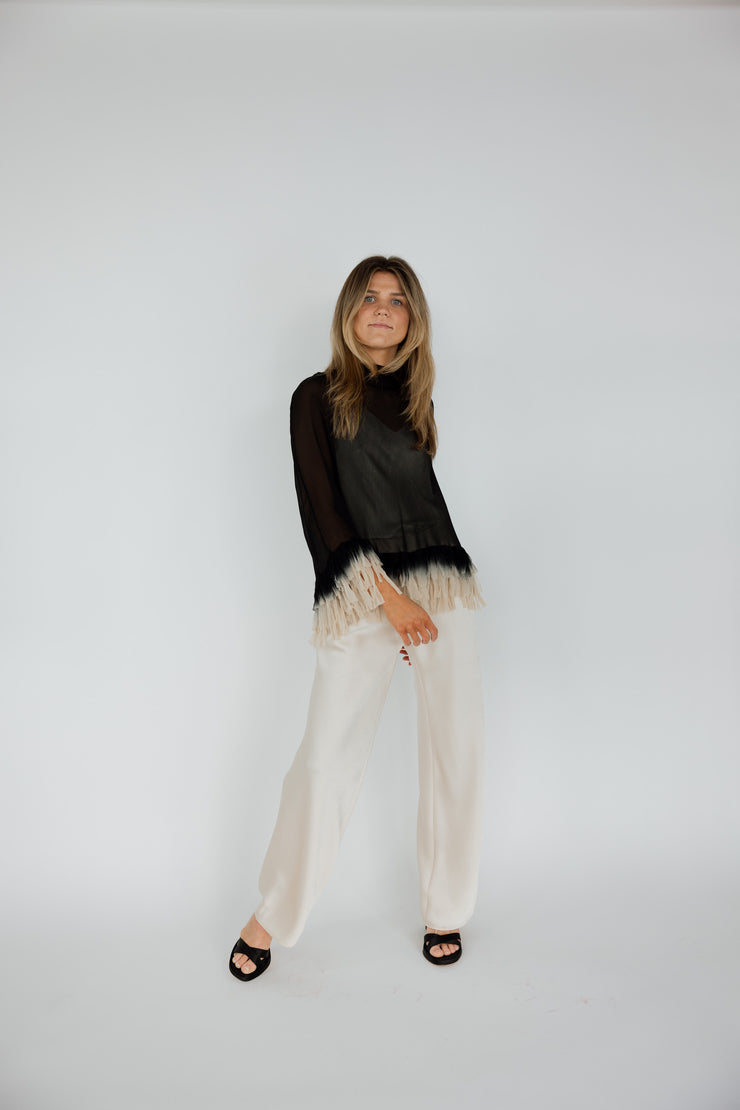 High Waist Satin Pant