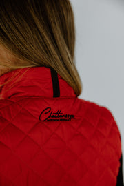 Women's Quilted Vest, Red
