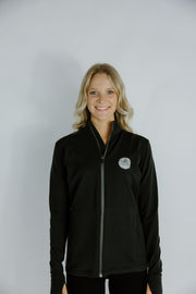 Women's Full Zip Yoga Stretch Jacket, Black