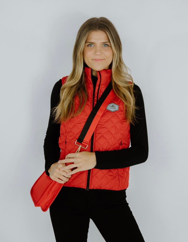 Women's Quilted Vest, Red