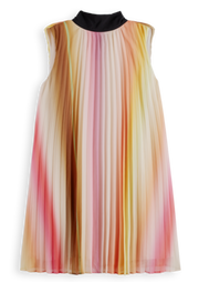 Bow Pleated Mini Dress