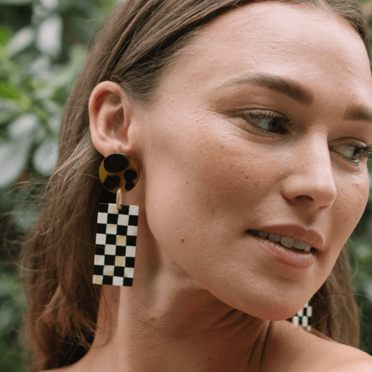 Checkered Cabana Earrings