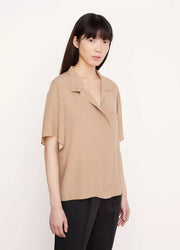 S/S Stand Collar Blouse