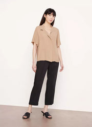 S/S Stand Collar Blouse